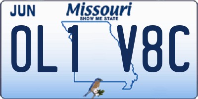 MO license plate OL1V8C