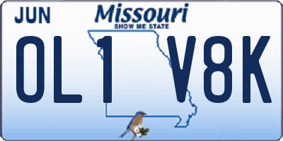 MO license plate OL1V8K