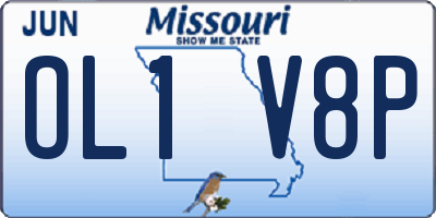 MO license plate OL1V8P