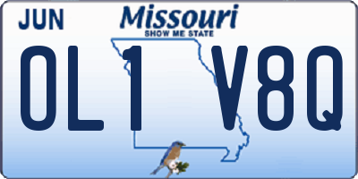 MO license plate OL1V8Q