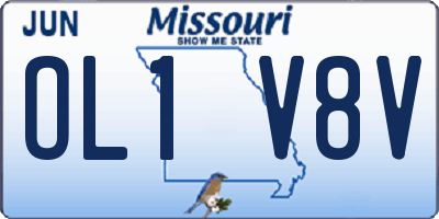 MO license plate OL1V8V