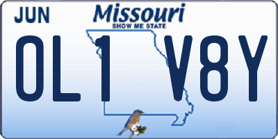 MO license plate OL1V8Y