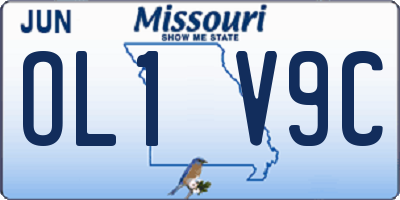MO license plate OL1V9C