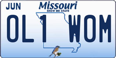 MO license plate OL1W0M
