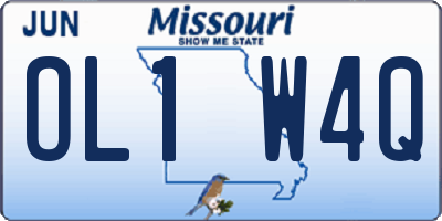 MO license plate OL1W4Q