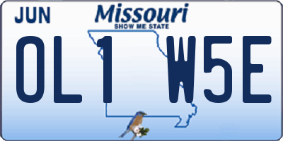 MO license plate OL1W5E