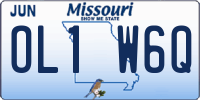 MO license plate OL1W6Q