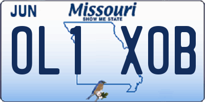MO license plate OL1X0B