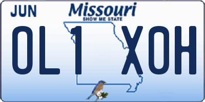 MO license plate OL1X0H
