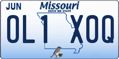 MO license plate OL1X0Q