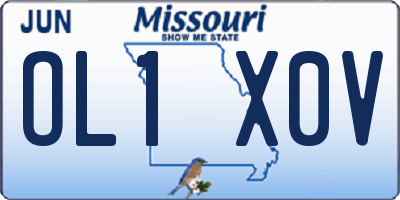 MO license plate OL1X0V