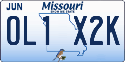 MO license plate OL1X2K