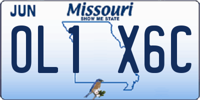 MO license plate OL1X6C