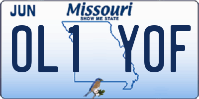 MO license plate OL1Y0F