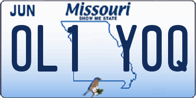 MO license plate OL1Y0Q