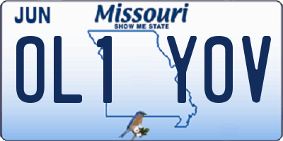MO license plate OL1Y0V