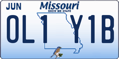 MO license plate OL1Y1B