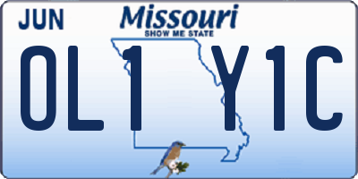 MO license plate OL1Y1C