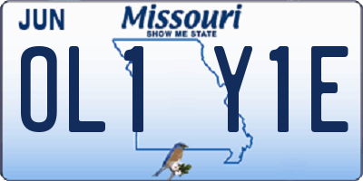 MO license plate OL1Y1E
