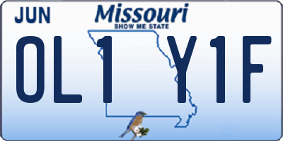 MO license plate OL1Y1F