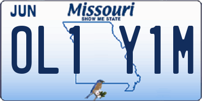 MO license plate OL1Y1M