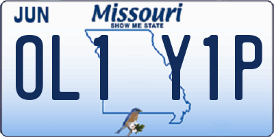 MO license plate OL1Y1P