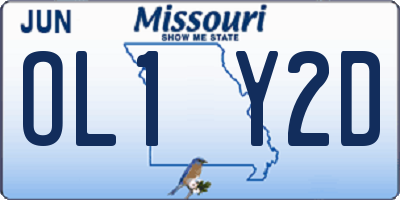 MO license plate OL1Y2D