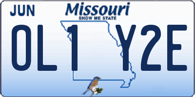 MO license plate OL1Y2E