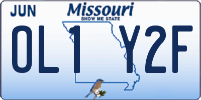 MO license plate OL1Y2F