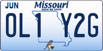 MO license plate OL1Y2G