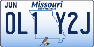 MO license plate OL1Y2J