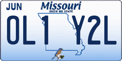 MO license plate OL1Y2L