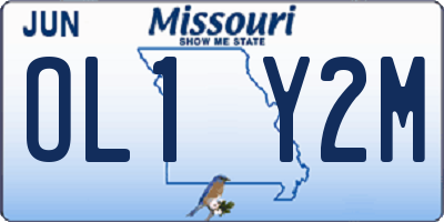 MO license plate OL1Y2M