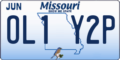 MO license plate OL1Y2P