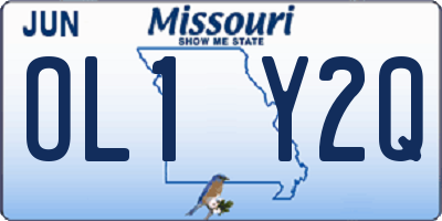 MO license plate OL1Y2Q