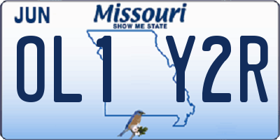 MO license plate OL1Y2R