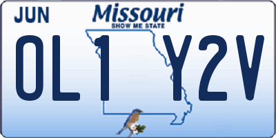 MO license plate OL1Y2V