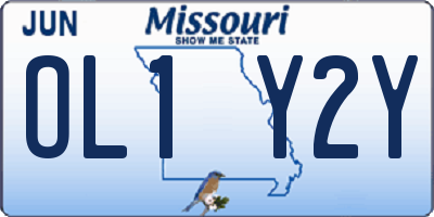 MO license plate OL1Y2Y