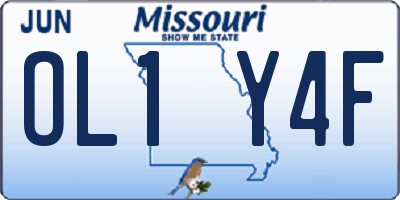 MO license plate OL1Y4F