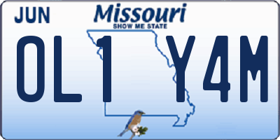 MO license plate OL1Y4M