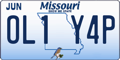 MO license plate OL1Y4P