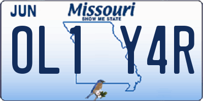 MO license plate OL1Y4R