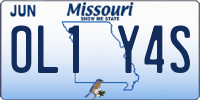 MO license plate OL1Y4S