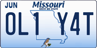 MO license plate OL1Y4T