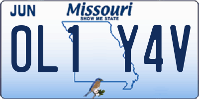 MO license plate OL1Y4V