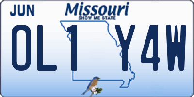 MO license plate OL1Y4W