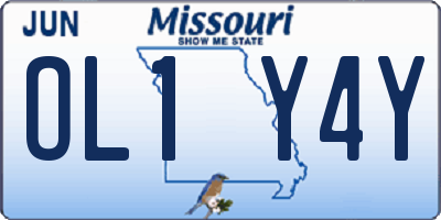 MO license plate OL1Y4Y