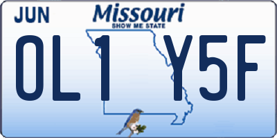 MO license plate OL1Y5F