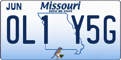 MO license plate OL1Y5G