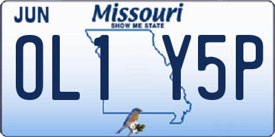 MO license plate OL1Y5P